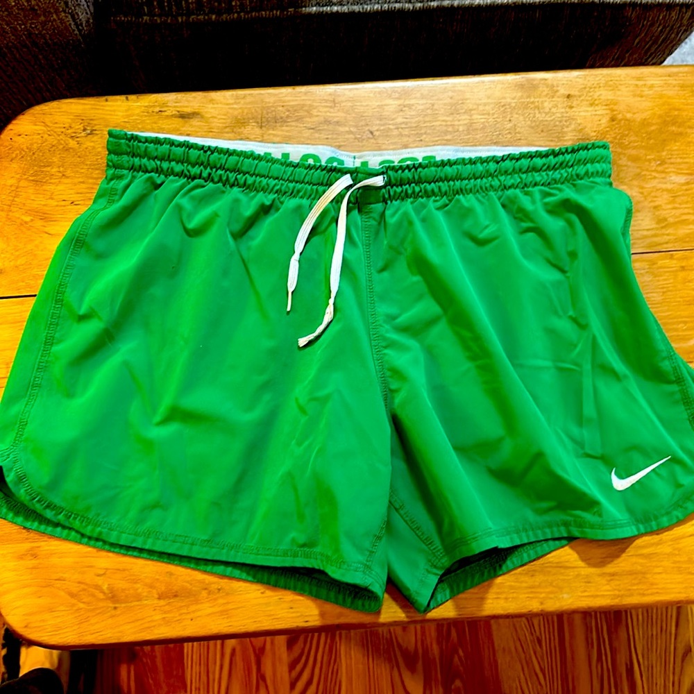 Nike green women’s shorts, size large